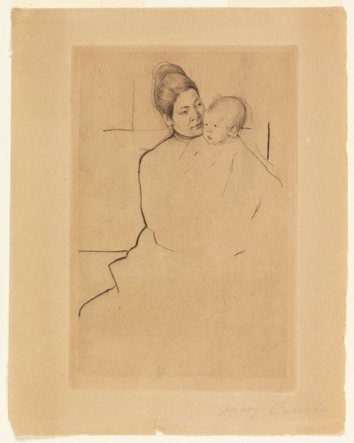 Gardner Cassatt Held by His Mother by Mary Cassatt